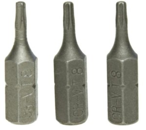 KOŃCÓWKI TORX T15 x 25 mm 3szt BIT BITY GROT TORXY