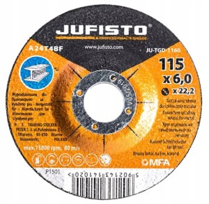 TARCZA DO SZLIFOWANIA METALU 230x6.0mm SZLIFIERSKA